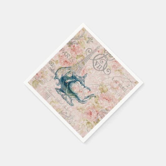 Ouderwetse Franse landelijke botanische Parijse th Servet (Hoek)