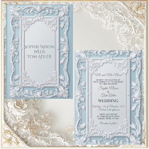 Ouderwetse Franse landelijke shabby chic blauwe br Kaart
