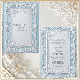 Ouderwetse Franse landelijke shabby chic blauwe br Kaart
