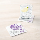 Ouderwetse Franse Toile bloemrijke Bruidsdouche Kartonnen Onderzetters (Insitu)