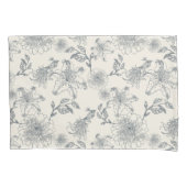 Ouderwetse Franse Toile Botanische Vogel Landelijk Kussensloop (Voorkant-Links)