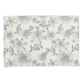 Ouderwetse Franse Toile Botanische Vogel Landelijk Kussensloop (Voorkant-Rechts)