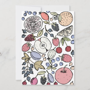 Ouderwetse fruit thema, vintage kaart