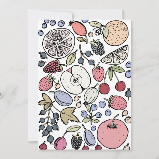 Ouderwetse fruit thema, vintage kaart (Voorkant)