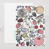 Ouderwetse fruit thema, vintage kaart (Voorkant / Achterkant)