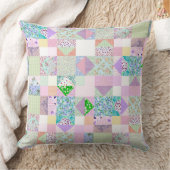 Ouderwetse geïnspireerde patchwork quilt retro nam kussen (Deken)