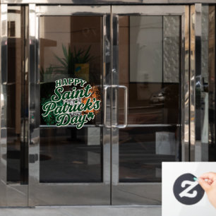 Ouderwetse Gelukkige St. Patrick's dag Raamsticker