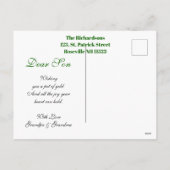 Ouderwetse Gelukkige St. Patrick's Dag Zoon, Klein Feestdagenkaart (Achterkant)