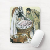 Ouderwetse gelukkige Vaderdag, Victoriaanse babywi Muismat (Met muis)