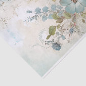 Ouderwetse gemengde media blauwe, roze, witte bloe tissuepapier (Detail)