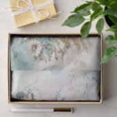 Ouderwetse gemengde media blauwe, roze, witte bloe tissuepapier (Geschenk)