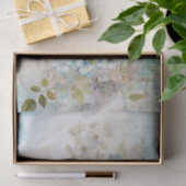 Ouderwetse gemengde media blauwe, roze, witte bloe tissuepapier (Geschenk)