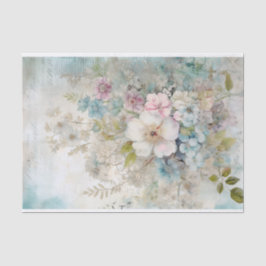 Ouderwetse gemengde techniek blauwe, roze, witte b tissuepapier