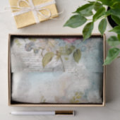 Ouderwetse gemengde techniek blauwe, roze, witte b tissuepapier (Geschenk)