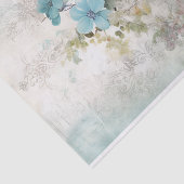 Ouderwetse gemengde techniek blauwe, roze, witte b tissuepapier (Detail)