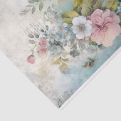 Ouderwetse gemengde techniek blauwe, roze, witte b tissuepapier (Detail)