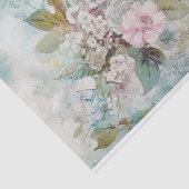 Ouderwetse gemengde techniek blauwe, roze, witte b tissuepapier (Detail)