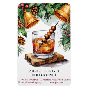Ouderwetse geroosterde kastanje magneet