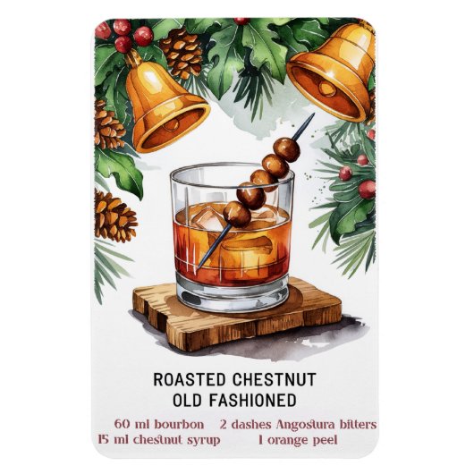 Ouderwetse geroosterde kastanje magneet (Verticaal)
