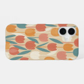 Ouderwetse gestileerde tulpen iPhone 16 hoesje (Achterkant horizontaal)