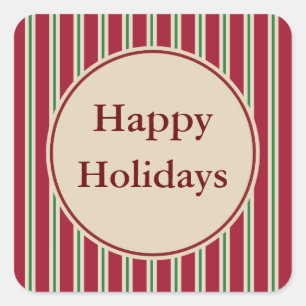 Ouderwetse gestreepte vakantie Stickers