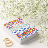 Ouderwetse gewatteerde bloemranden Schattige Pokerkaarten (Insitu (Huwelijk))