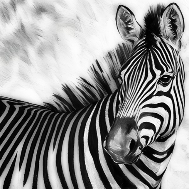 Ouderwetse gezichtontwerp op een kussen (Zebra)