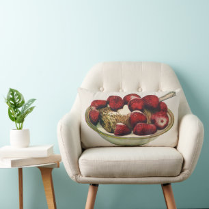 Ouderwetse Gezonde Ontbijtgranen met Aardbeien Kussen