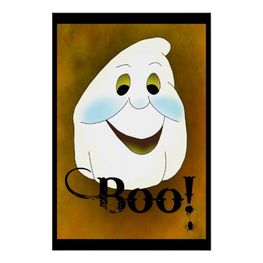 Ouderwetse Ghost Head Boo Perfect Poster (Voorkant)