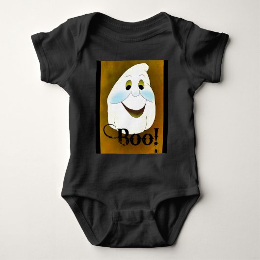 Ouderwetse Ghost Head Boo Romper (Voorkant)