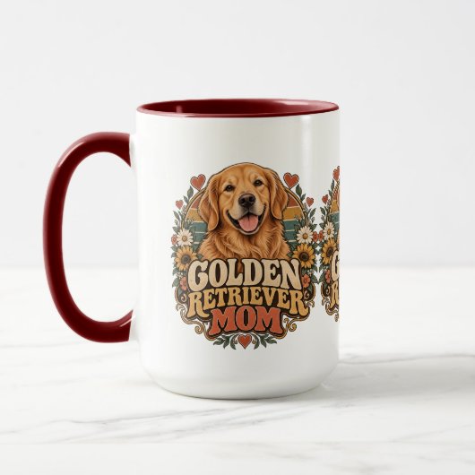 Ouderwetse Golden Retriever Moeder Mok (Links)