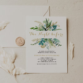 Ouderwetse Goud en Groene Eucalyptus De Nacht Voor Kaart