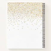 Ouderwetse Gouden Confetti Bruidsfeest Recept Notitieboek (Achterkant)