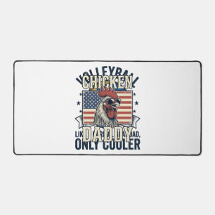 Ouderwetse grappige shirt ontwerp voor volleyballe bureaumat
