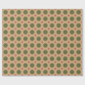 Ouderwetse Green Pine Red Lace Kerstmis Cadeaupapier (Vlak)