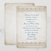 ouderwetse grensvoovernieuwing van de bruiloft kaart (Voorkant / Achterkant)