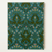 Ouderwetse Groen Blauw William Morris Herfst Bloem Planner (Achterkant)