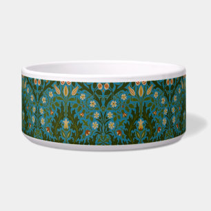 Ouderwetse Groen Blauw William Morris Herfst Bloem Voerbakje