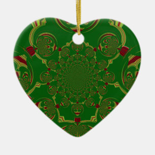 Ouderwetse Groen Keramisch Ornament