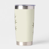 Ouderwetse groene bamboe bladeren geïsoleerde drinkbeker (Links)