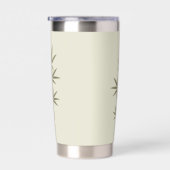 Ouderwetse groene bamboe bladeren geïsoleerde drinkbeker (Rechts)