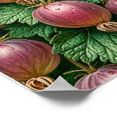 Ouderwetse Groene Bes Plant Rustieke Keuken Decora Poster (Hoek)