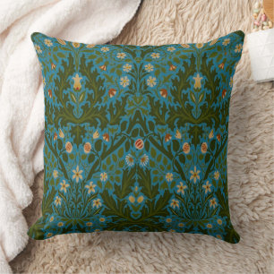 Ouderwetse groene blauwe herfstbloemen van William Kussen