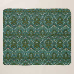 Ouderwetse groene blauwe herfstbloemen van William Sherpa Deken