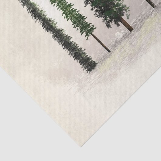 Ouderwetse groene bossen landelijke bosrijke bruil tissuepapier (Detail)