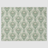 Ouderwetse groene botanische print tissuepapier (Voorkant)