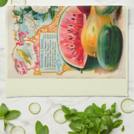 Ouderwetse groente fruit bloem zaad advertentie theedoek