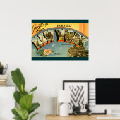 Ouderwetse groeten uit New York Poster (Thuiskantoor)