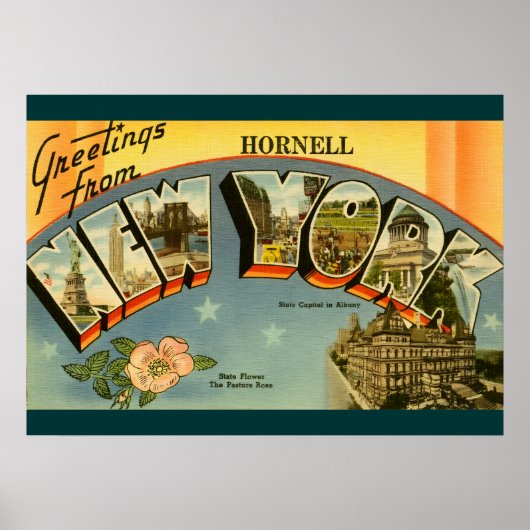 Ouderwetse groeten uit New York Poster (Voorkant)