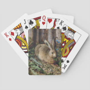Ouderwetse Haas Bos Natuur Donker Cottagecore Pokerkaarten